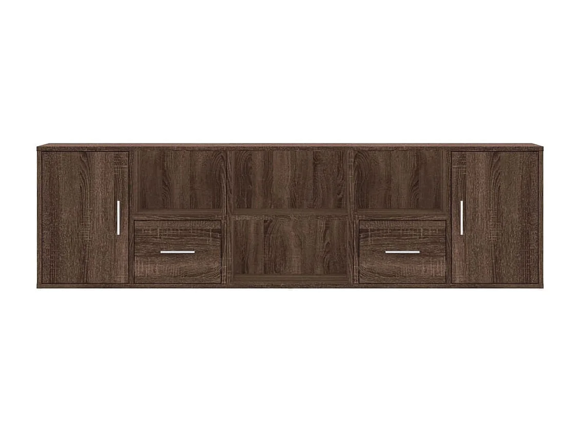 Armário de canto em carvalho marrom 160x40x45 cm madeira projetada