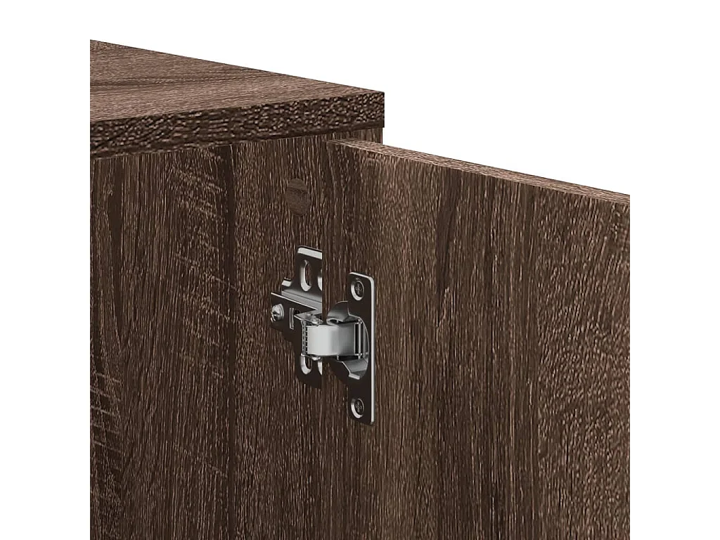 Armário de canto em carvalho marrom 160x40x45 cm madeira projetada