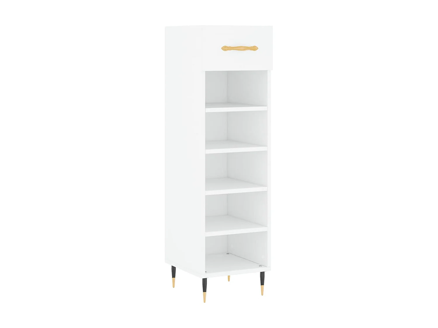 Schuhschrank weiß 30x35x105 cm aus Holzwerkstoff