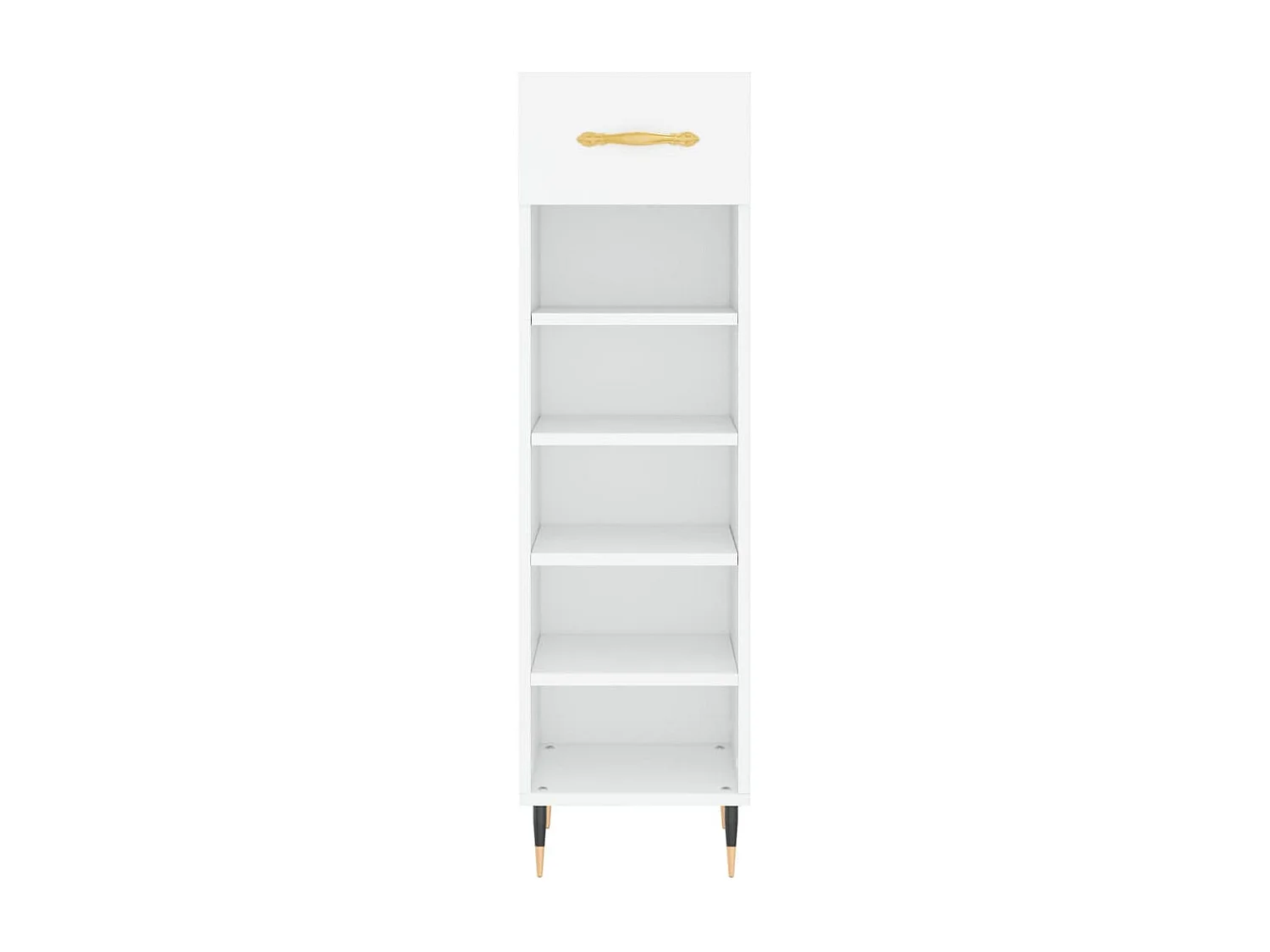 Schuhschrank weiß 30x35x105 cm aus Holzwerkstoff