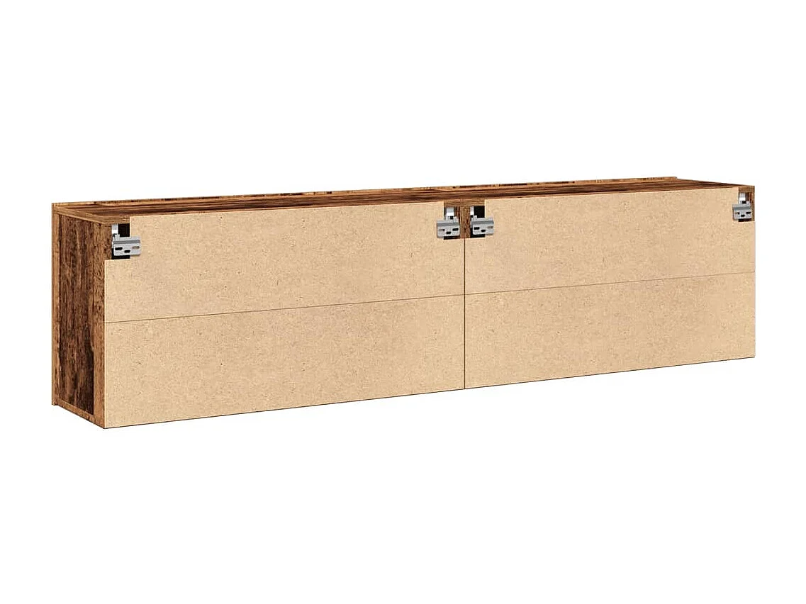 Meubles TV muraux 2 pcs vieux bois 80x30x41 cm