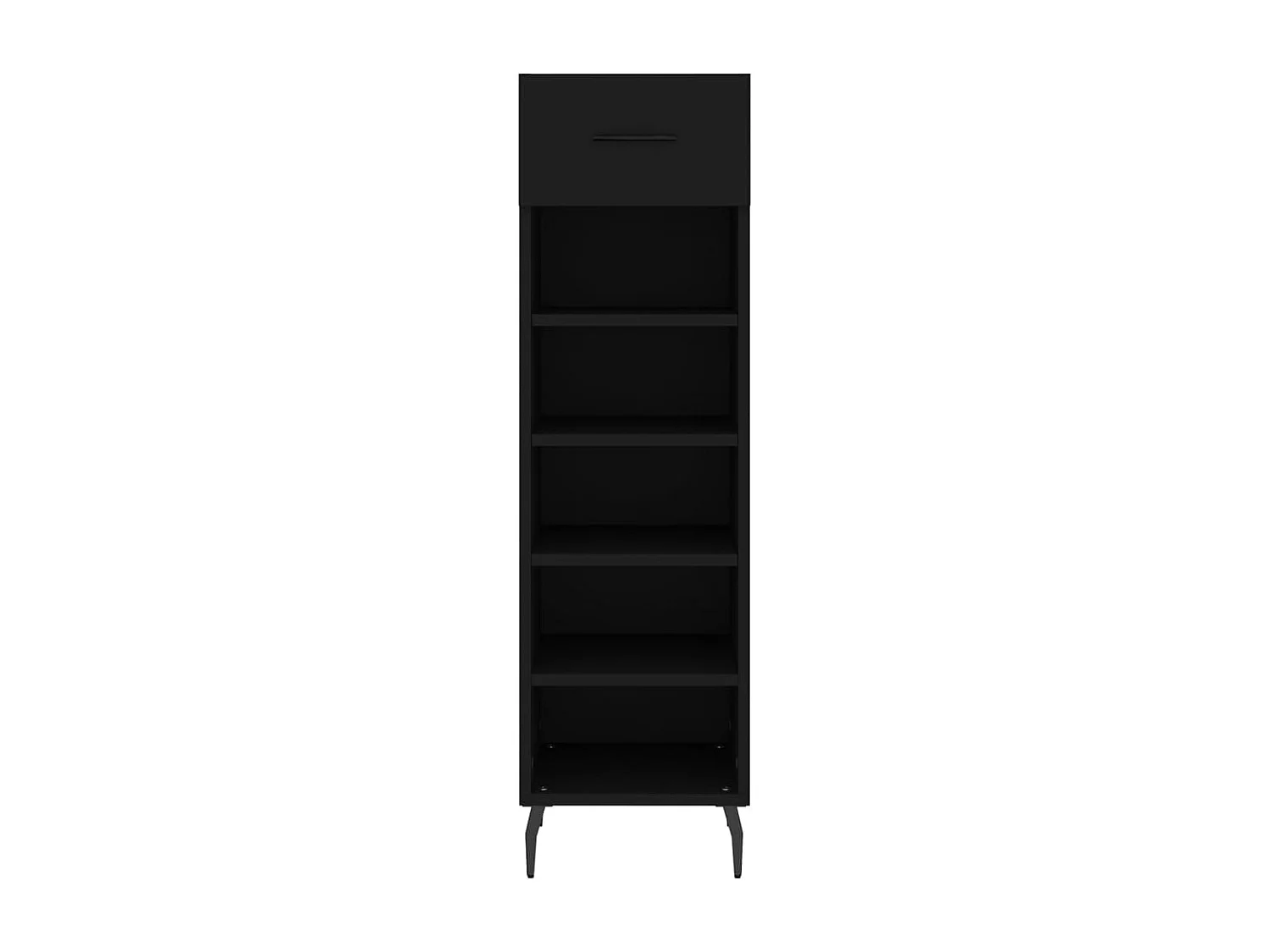 Armoire à chaussures noir 30x35x105 cm bois d'ingénierie