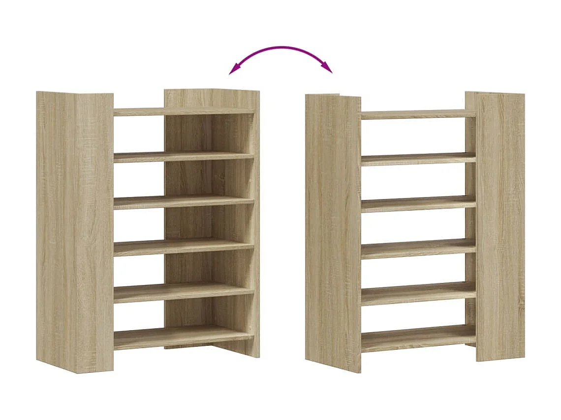 Schuhschrank aus Sonoma-Eiche, 74,5 x 37,5 x 100 cm