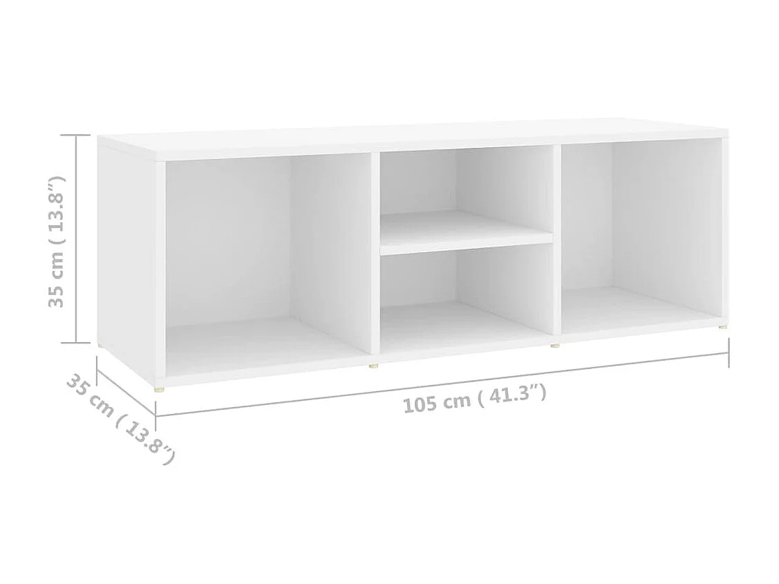 Schuhbank Weiß 105x35x35 cm Spanplatte