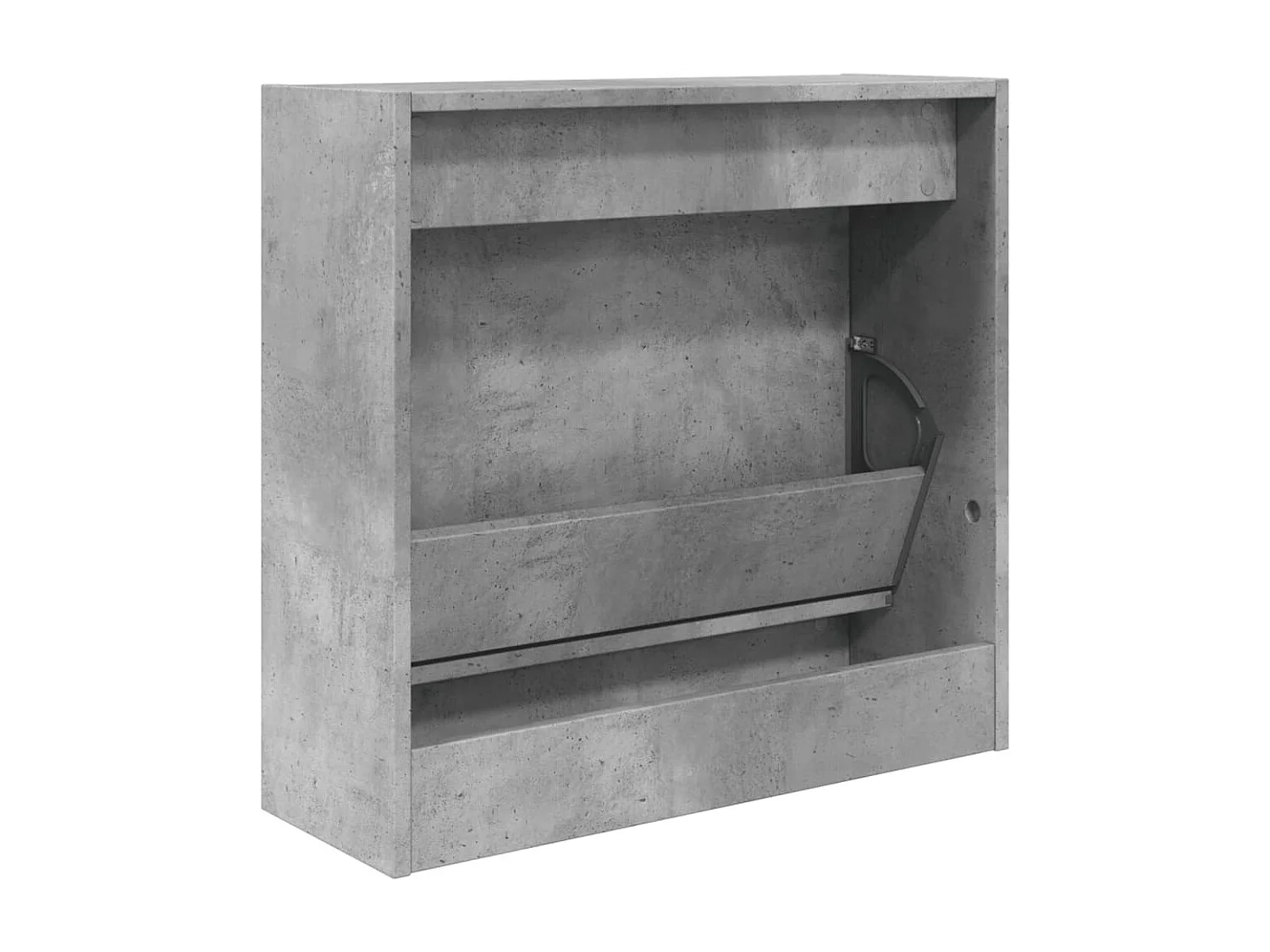 Scarpiera grigio cemento 60x21x57 cm in multistrato