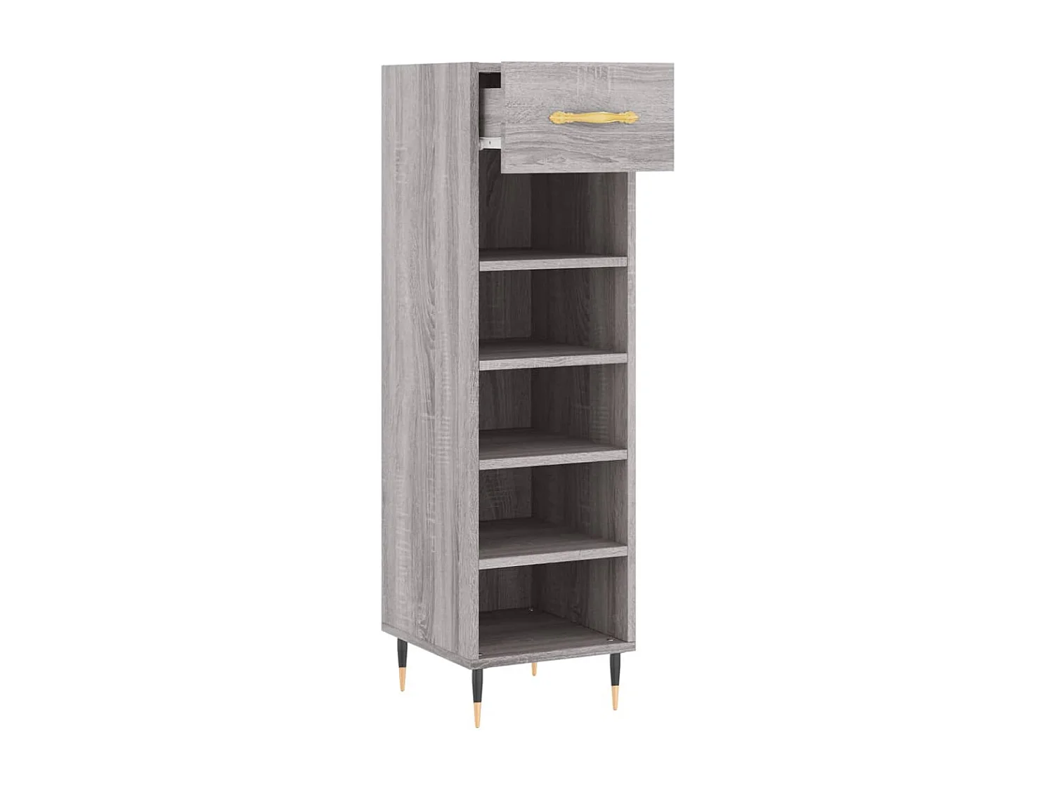 Meuble à chaussures sonoma gris 30x35x105 cm bois d'ingénierie