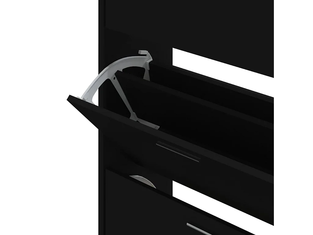 Armoire à chaussures Noir 63x24x103 cm Bois d'ingénierie