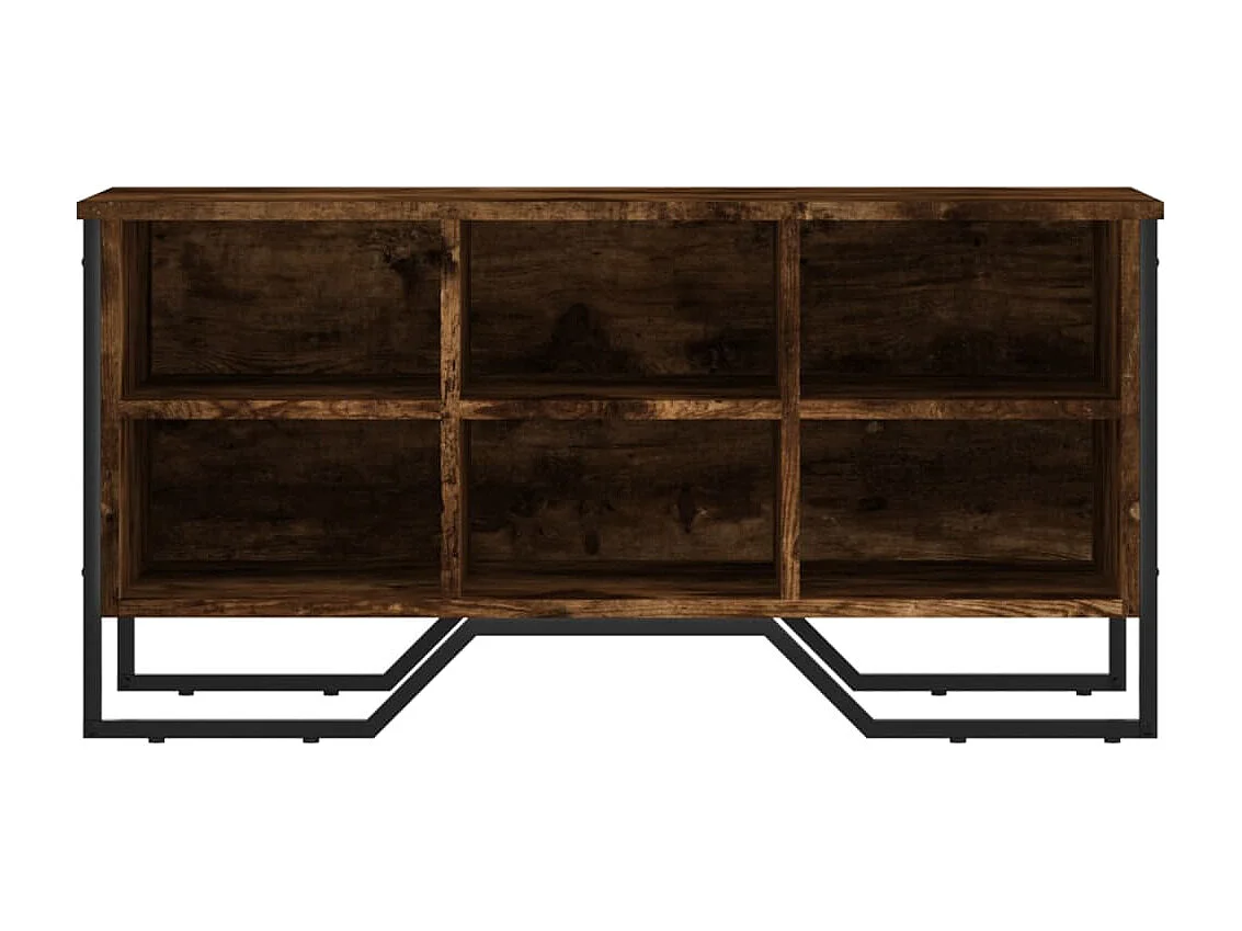 Armoire à chaussures chêne fumé 90x38x45,5 cm bois d'ingénierie