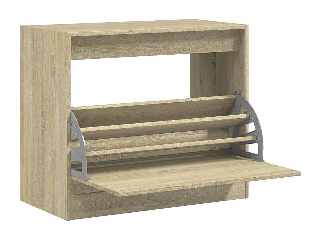 Schuhschrank aus Sonoma-Eiche, 80 x 42 x 69 cm, Holzwerkstoff