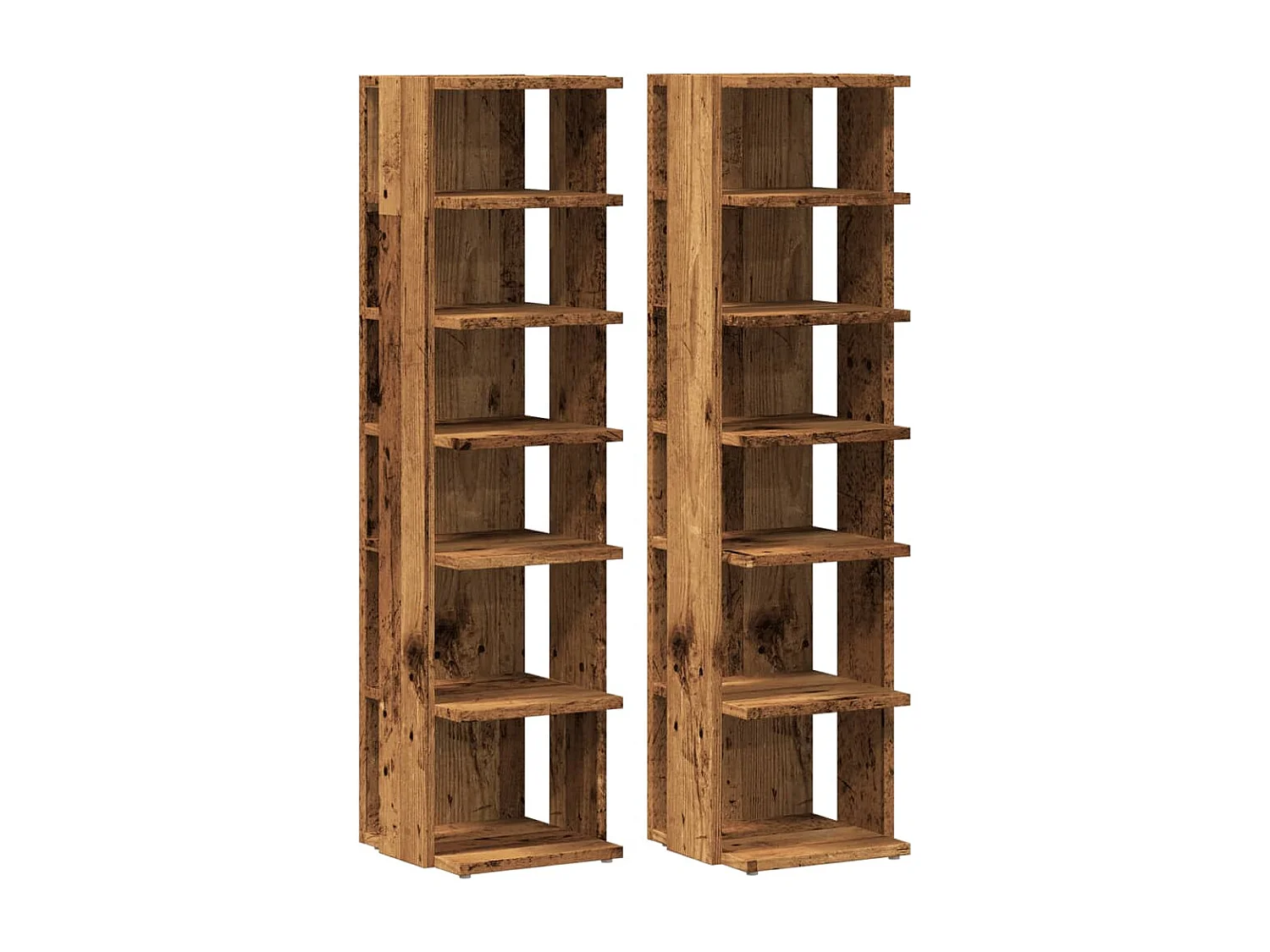 Scarpiere 2 pezzi in legno vecchio truciolato