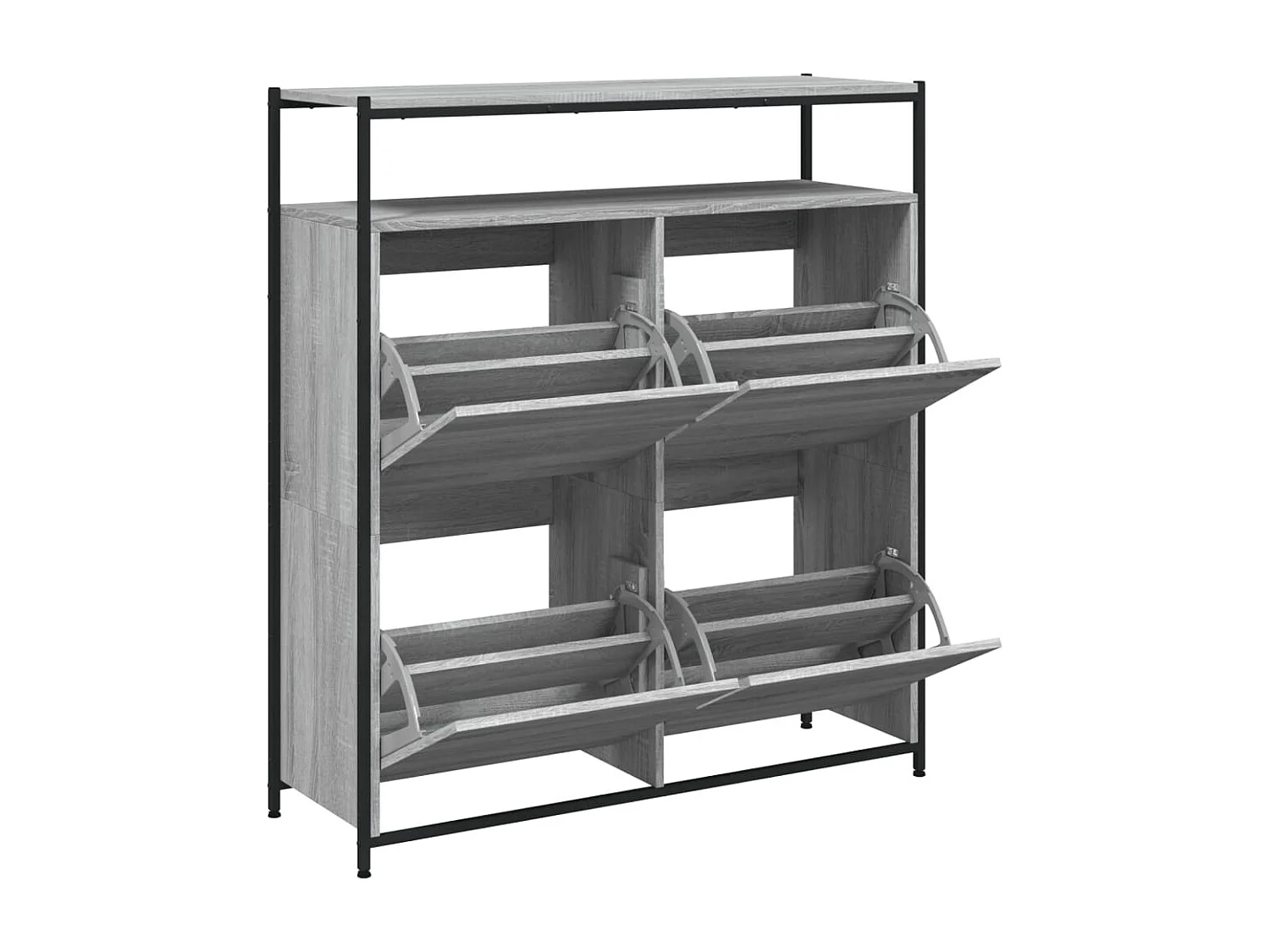 Armário para sapatos com gaveta dobrável Sonoma Grey 4