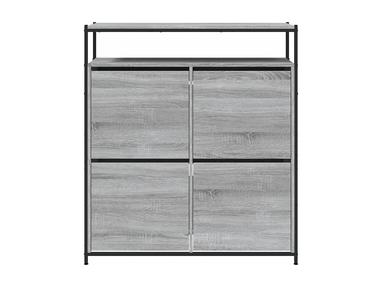 Armário para sapatos com gaveta dobrável Sonoma Grey 4