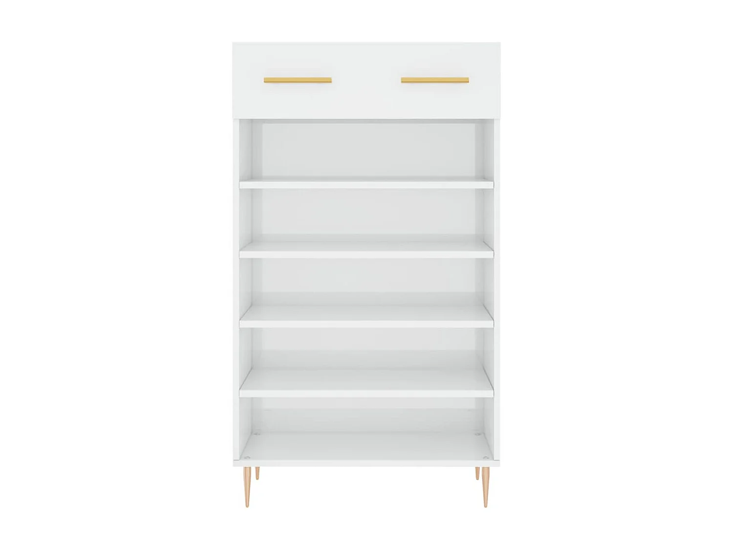 Armoire à chaussure Blanc brillant 60x35x105 cm Bois ingénierie