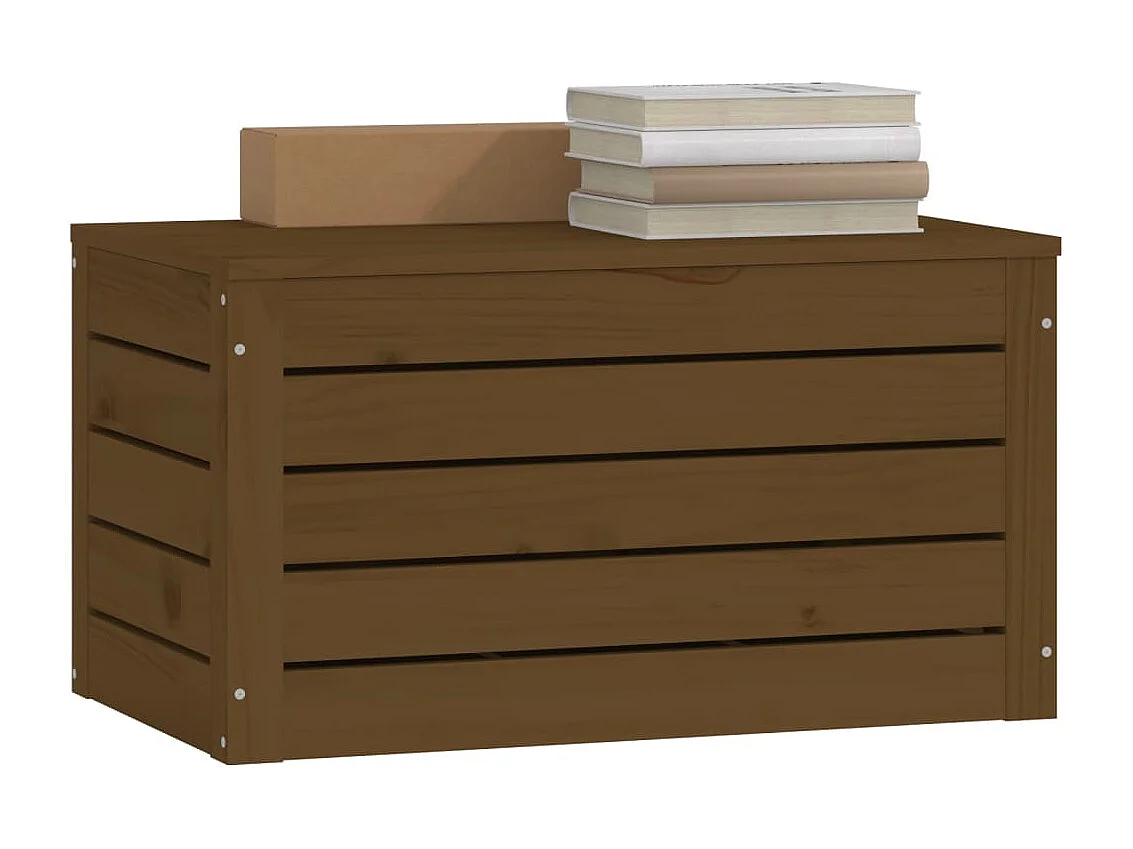 Aufbewahrungsbox Honigbraun 59,5x36,5x33 cm Massives Kiefernholz