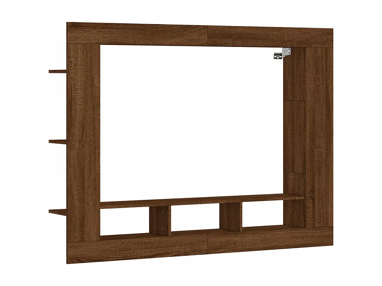 Meuble TV chêne marron 152x22x113 cm bois d'ingénierie