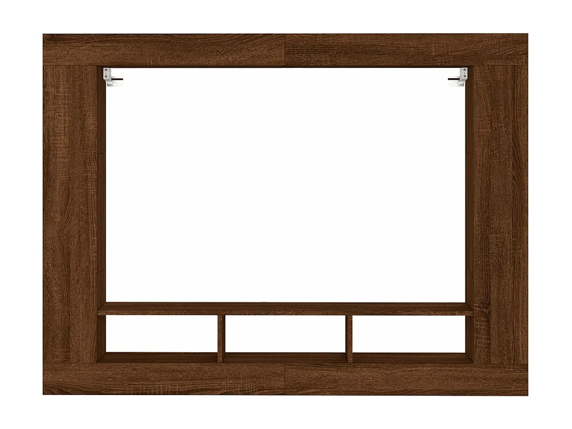 Meuble TV chêne marron 152x22x113 cm bois d'ingénierie