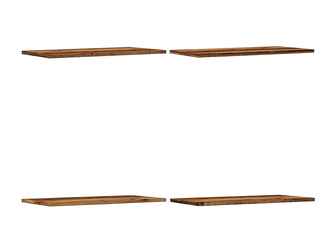 Étagères murales 4 pcs vieux bois 60x30x1,5cm bois d'ingénierie