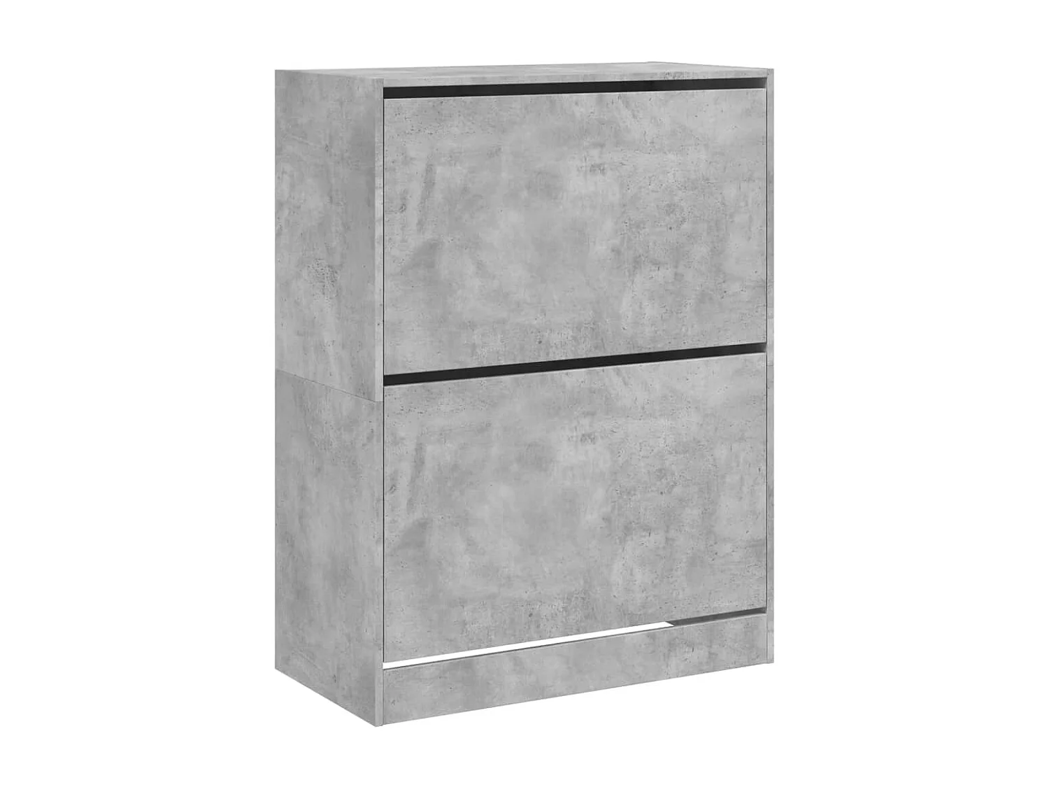 Scarpiera pieghevole a 2 cassetti grigio cemento