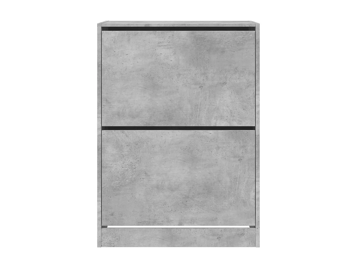 Scarpiera pieghevole a 2 cassetti grigio cemento