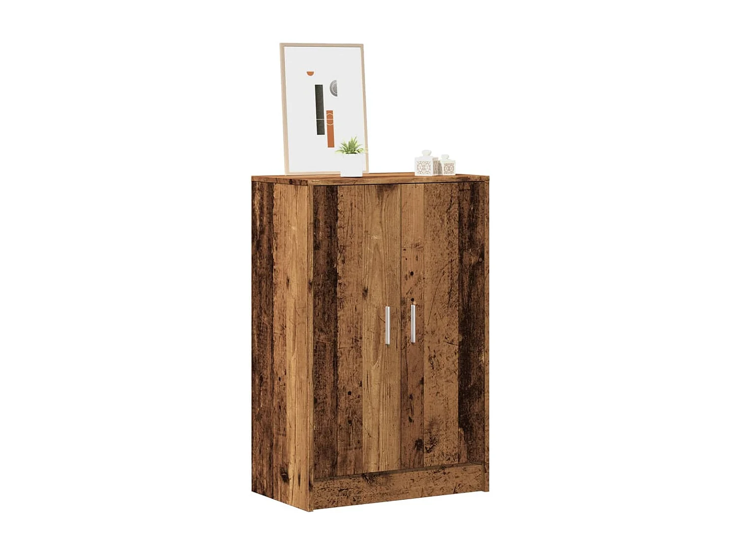 Armoire à chaussures vieux bois 60x35x92 cm bois d'ingénierie