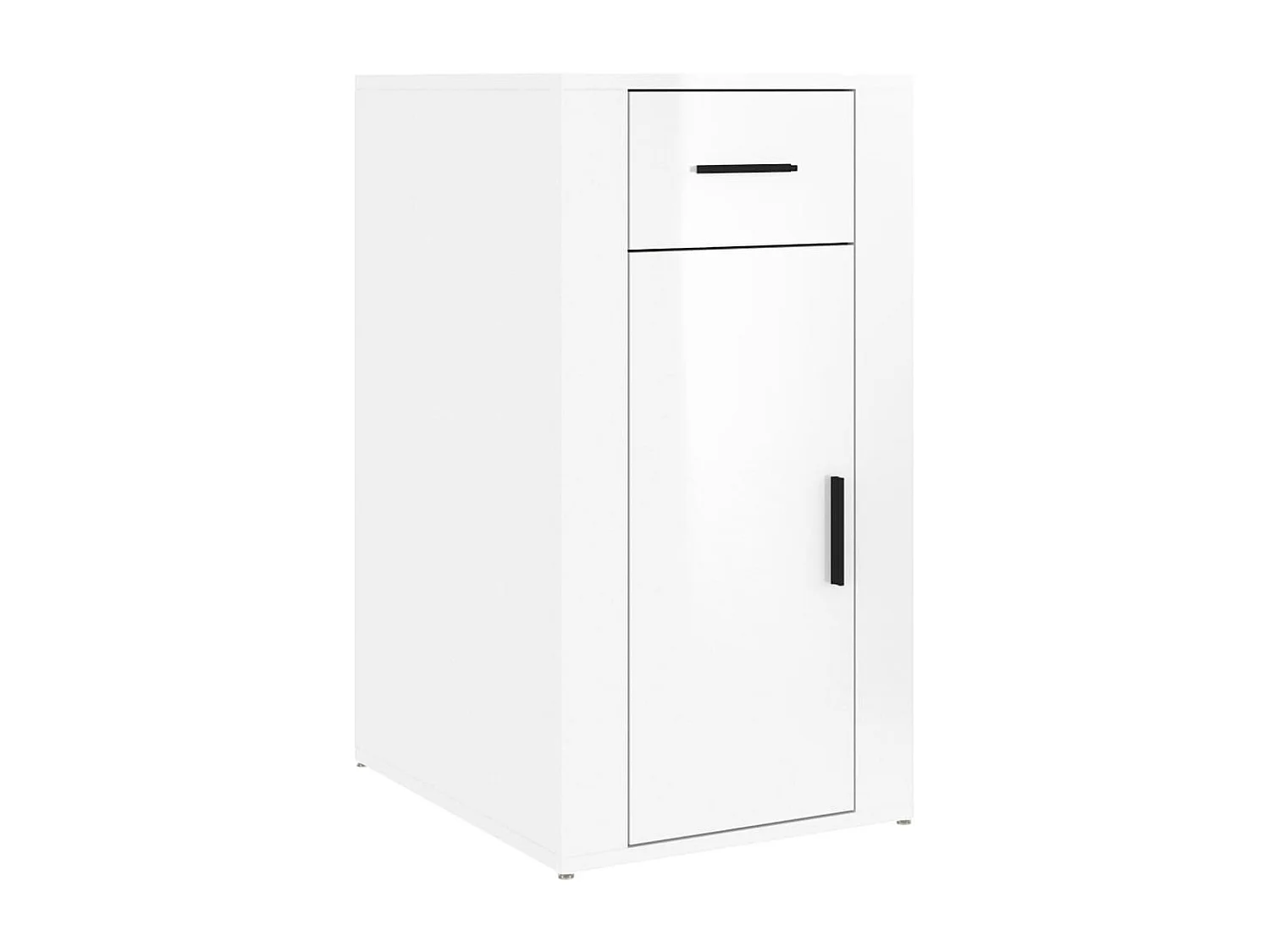 Kantoorkast Glanzend wit 40x49x75 cm Bewerkt hout