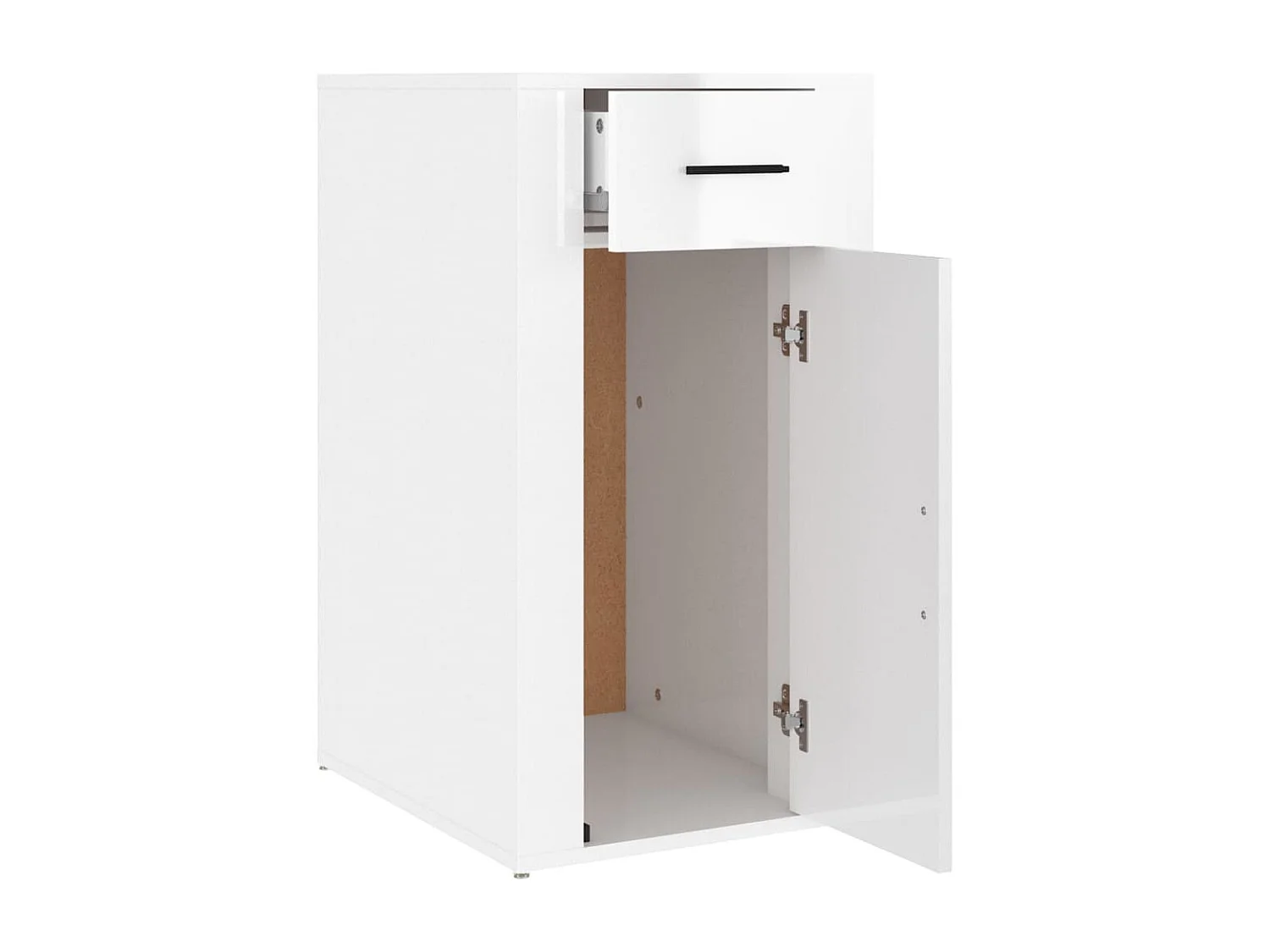 Kantoorkast Glanzend wit 40x49x75 cm Bewerkt hout