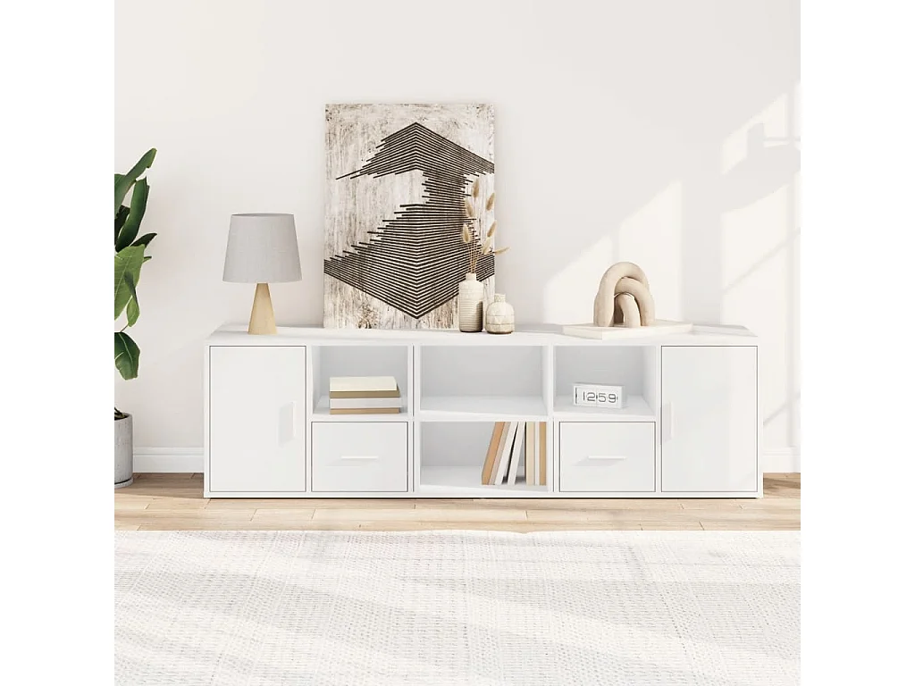 Armoire d'angle blanc 160x40x45 cm bois d’ingénierie