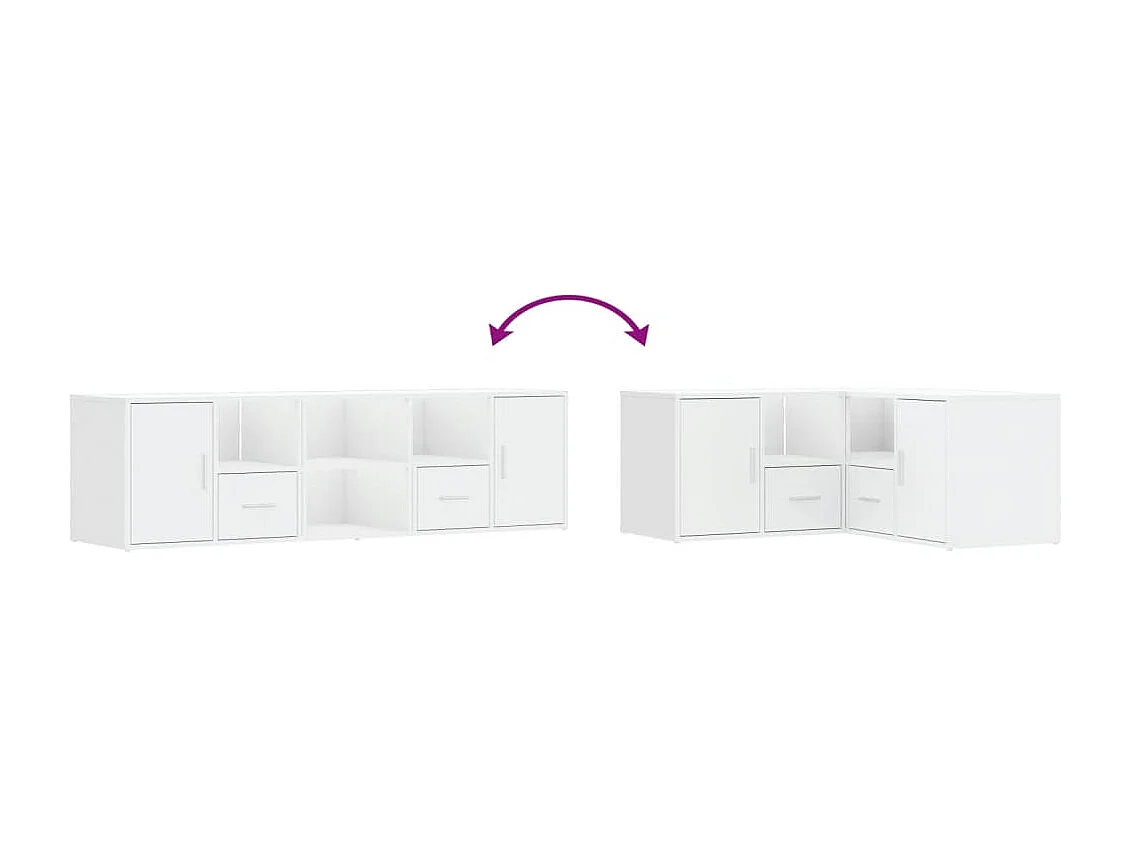 Armoire d'angle blanc 160x40x45 cm bois d’ingénierie