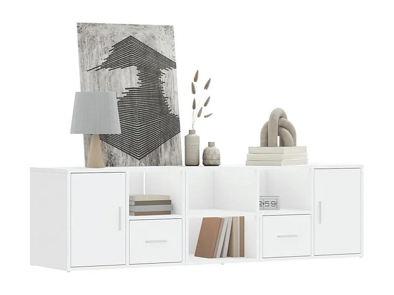 Armario esquinero blanco 160x40x45 cm de madera contrachapada