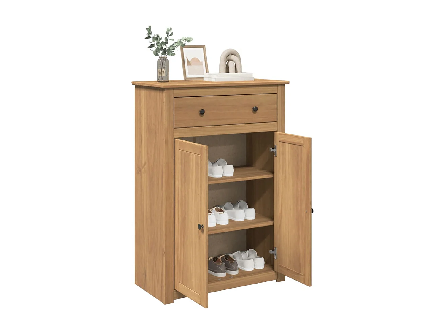 Armoire à chaussures Panama 80x40x114 cm bois de pin massif