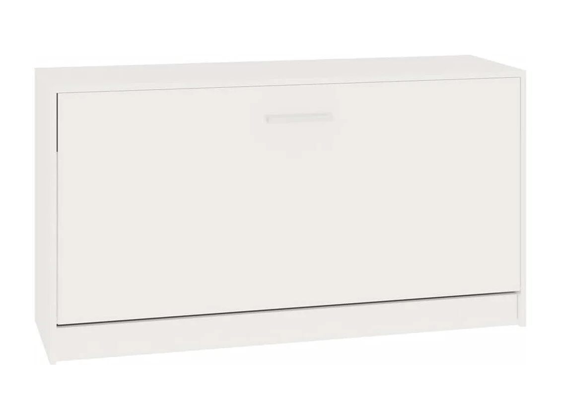 Banco para sapatos branco brilhante 80x24x45 cm Madeira trabalhada