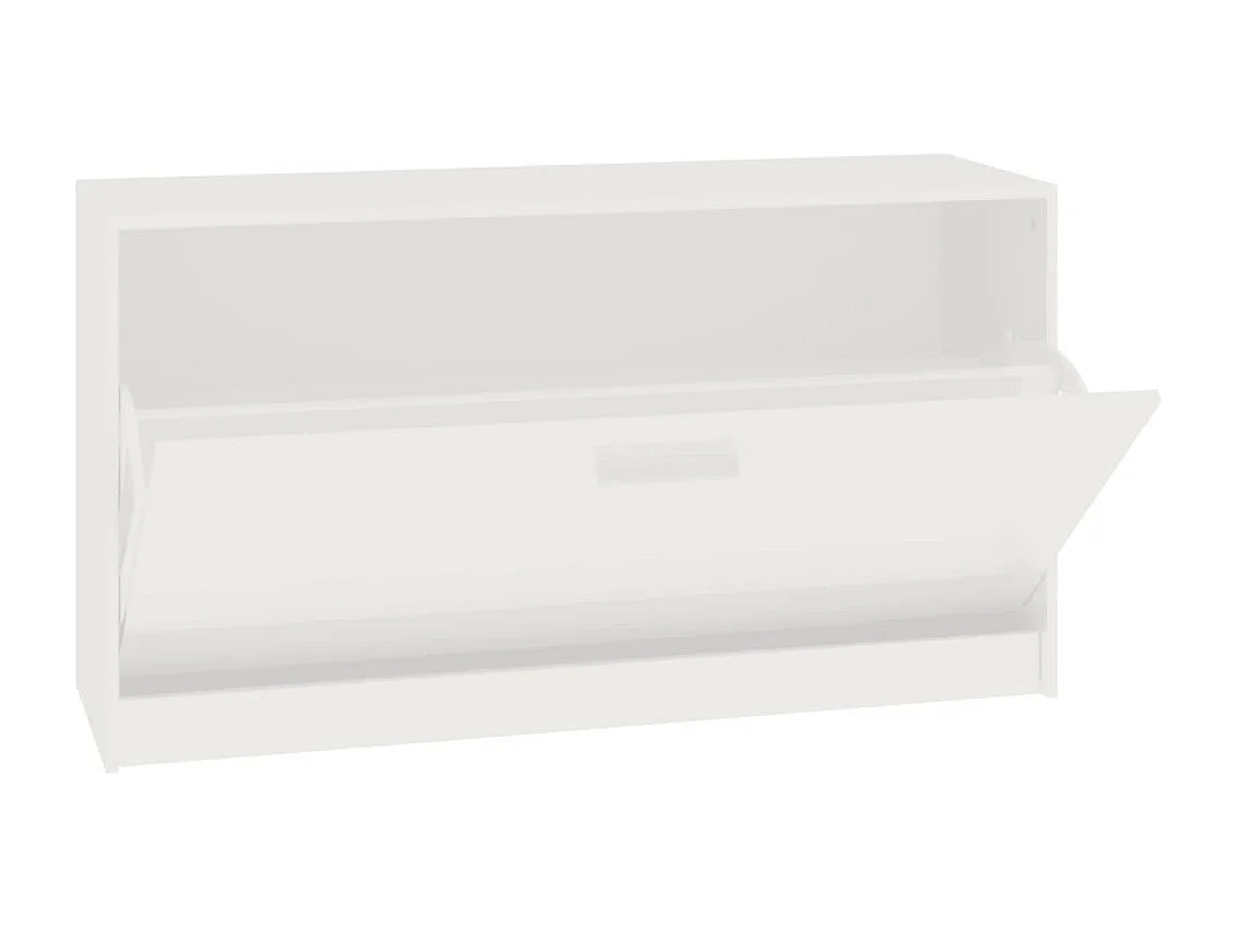 Banco para sapatos branco brilhante 80x24x45 cm Madeira trabalhada