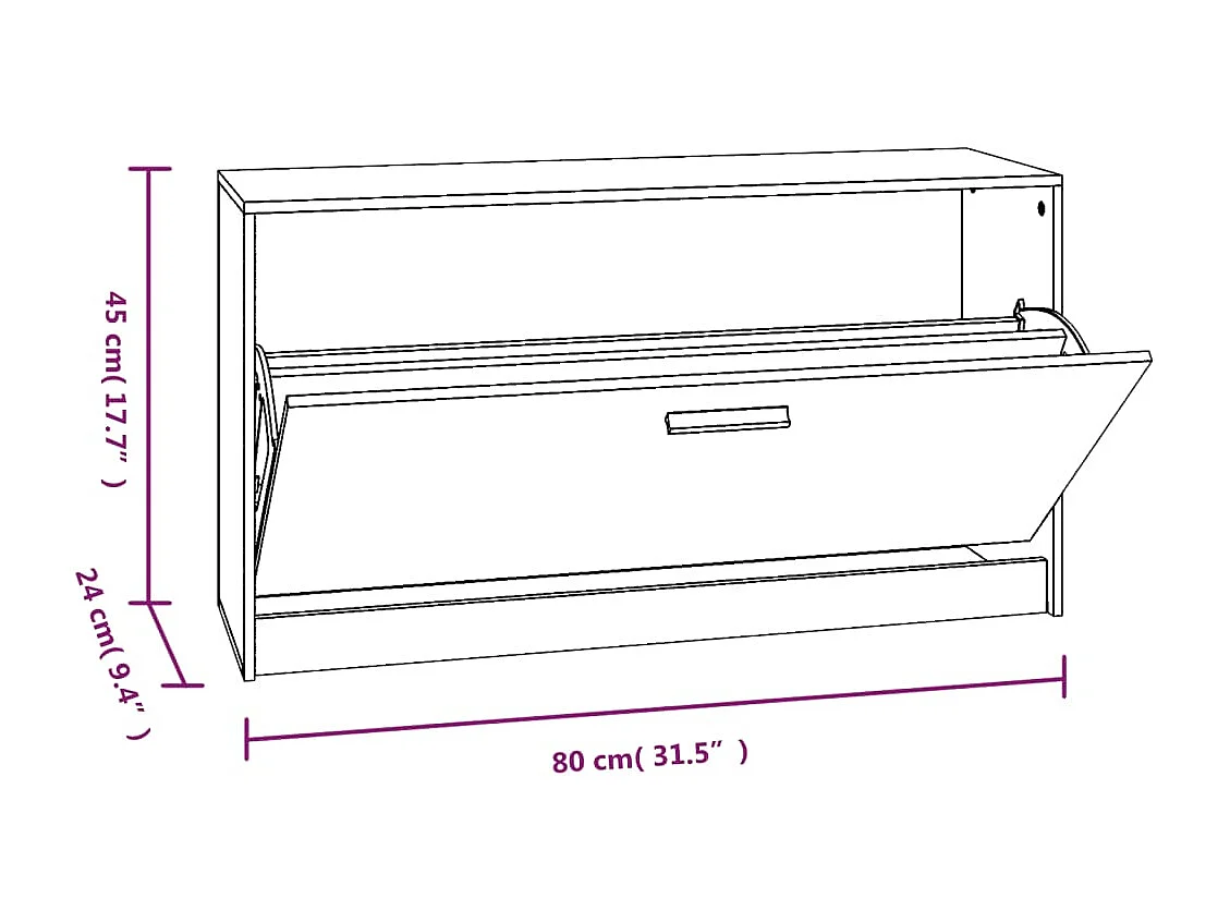 Banco para sapatos branco brilhante 80x24x45 cm Madeira trabalhada