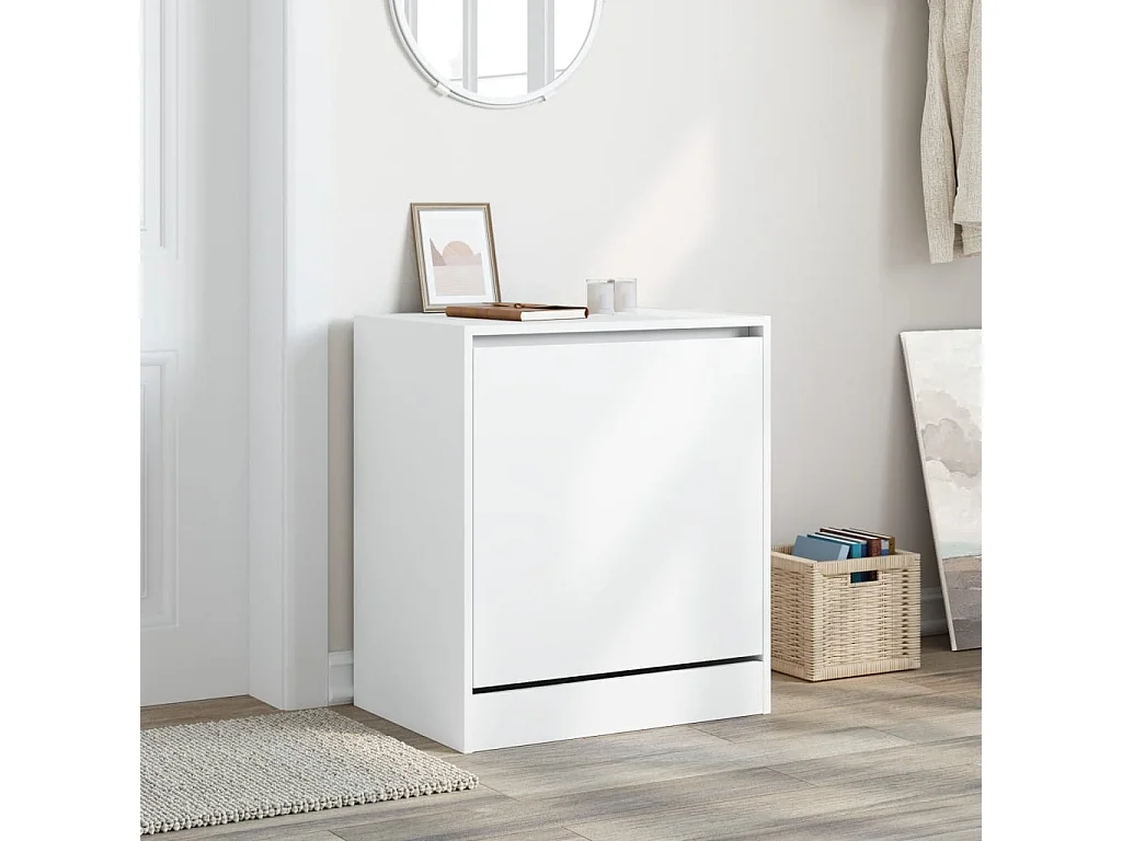 Schuhschrank weiß 60x42x69 cm aus Holzwerkstoff