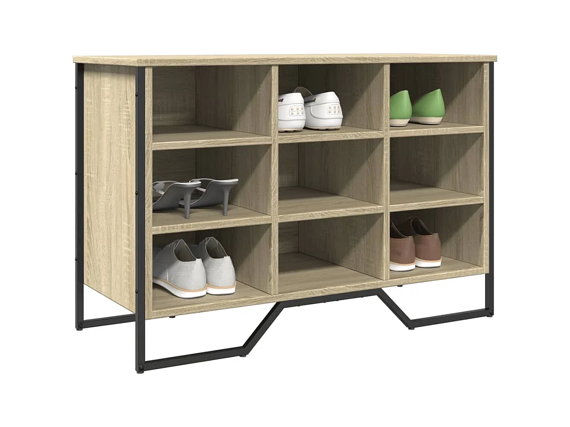 Sonoma eiken schoenenkast 90x38x61,5 cm samengesteld hout