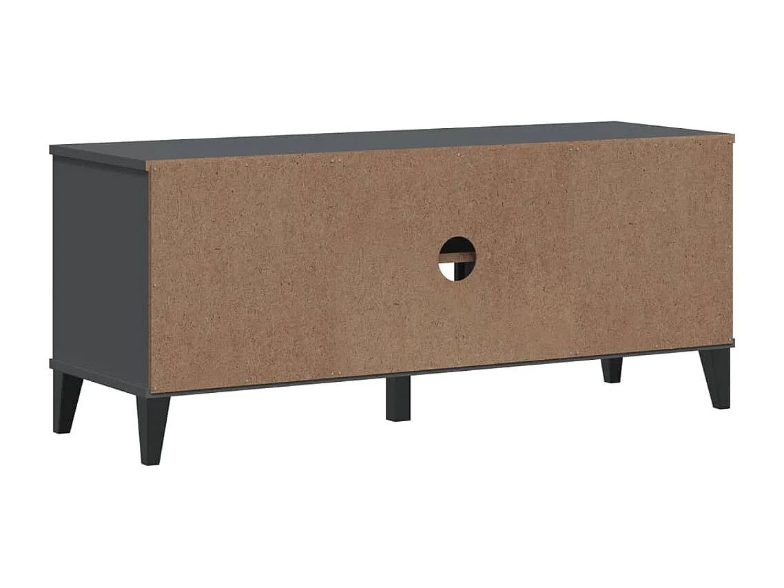 Banc à chaussures VIKEN gris anthracite bois massif de pin