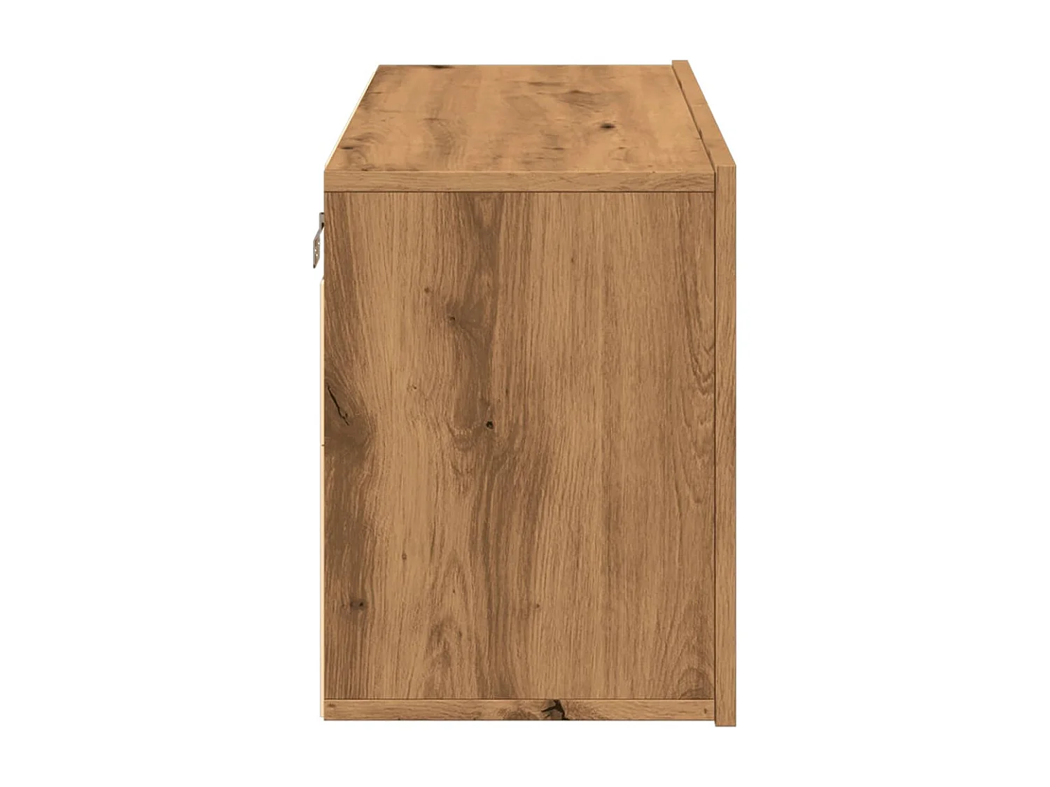 Meuble TV mural chêne artisanal 80x30x41 cm