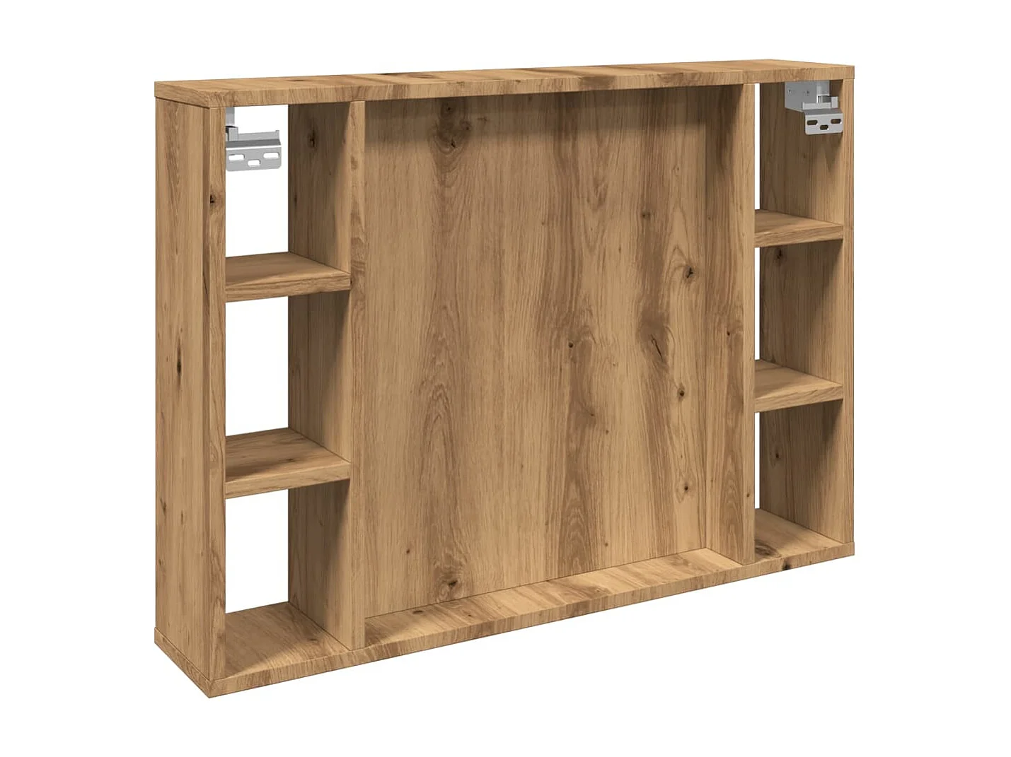 Armoire à miroir avec LED chêne artisanal 76x15x55 cm