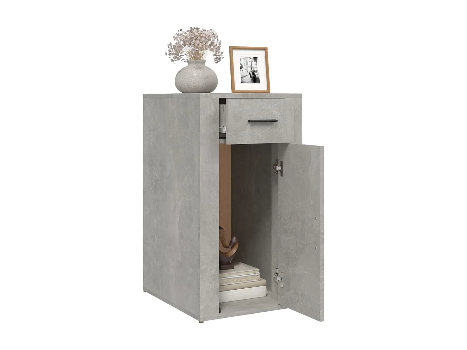 Armadio da ufficio Grigio cemento 40x49x75 cm MDF