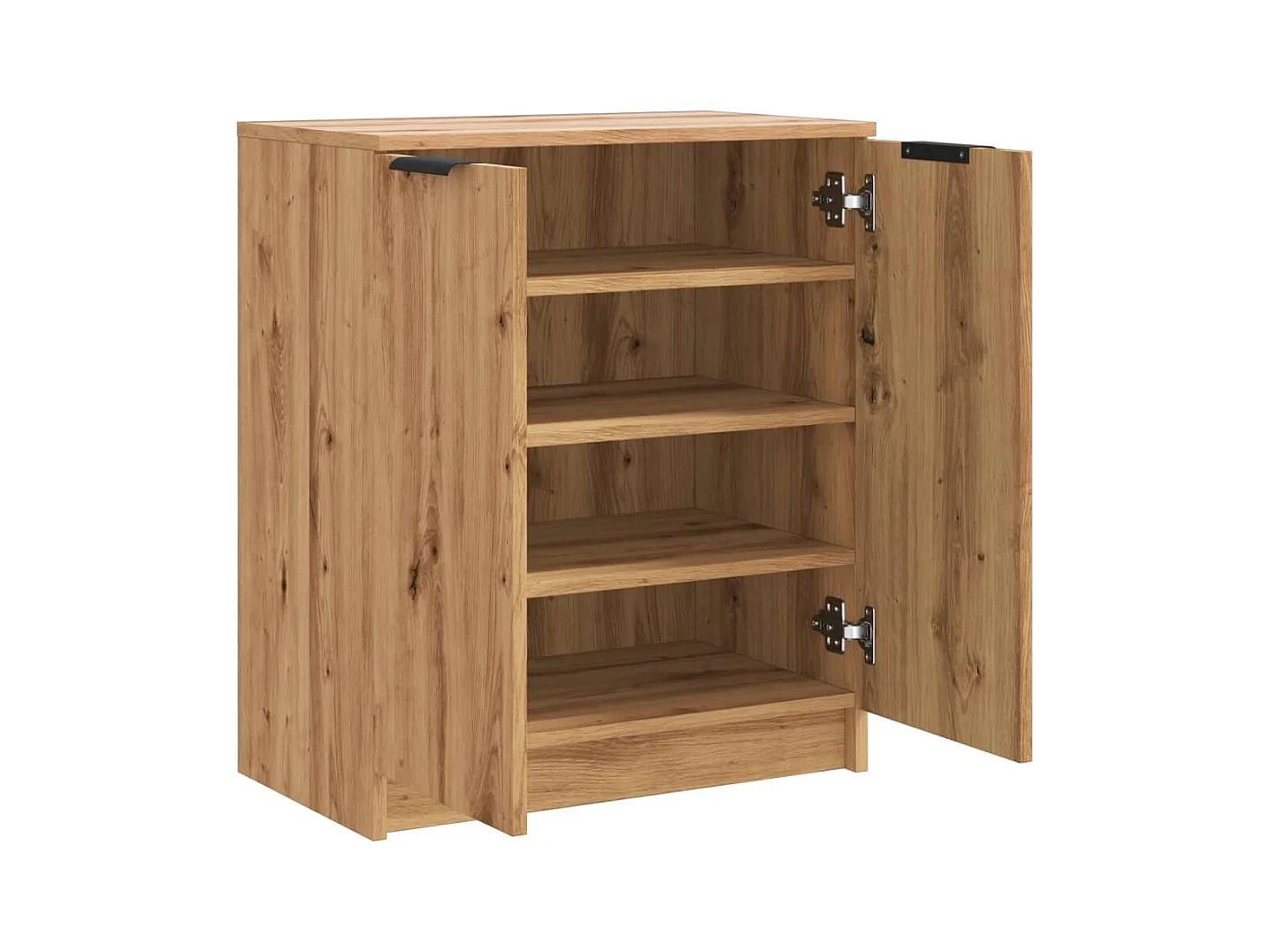 Handgemaakte eiken schoenenkast van hout
