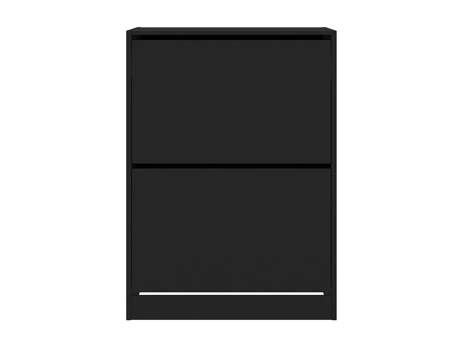 Armoire à chaussures 2 tiroirs rabattables noir 80x42x108 cm