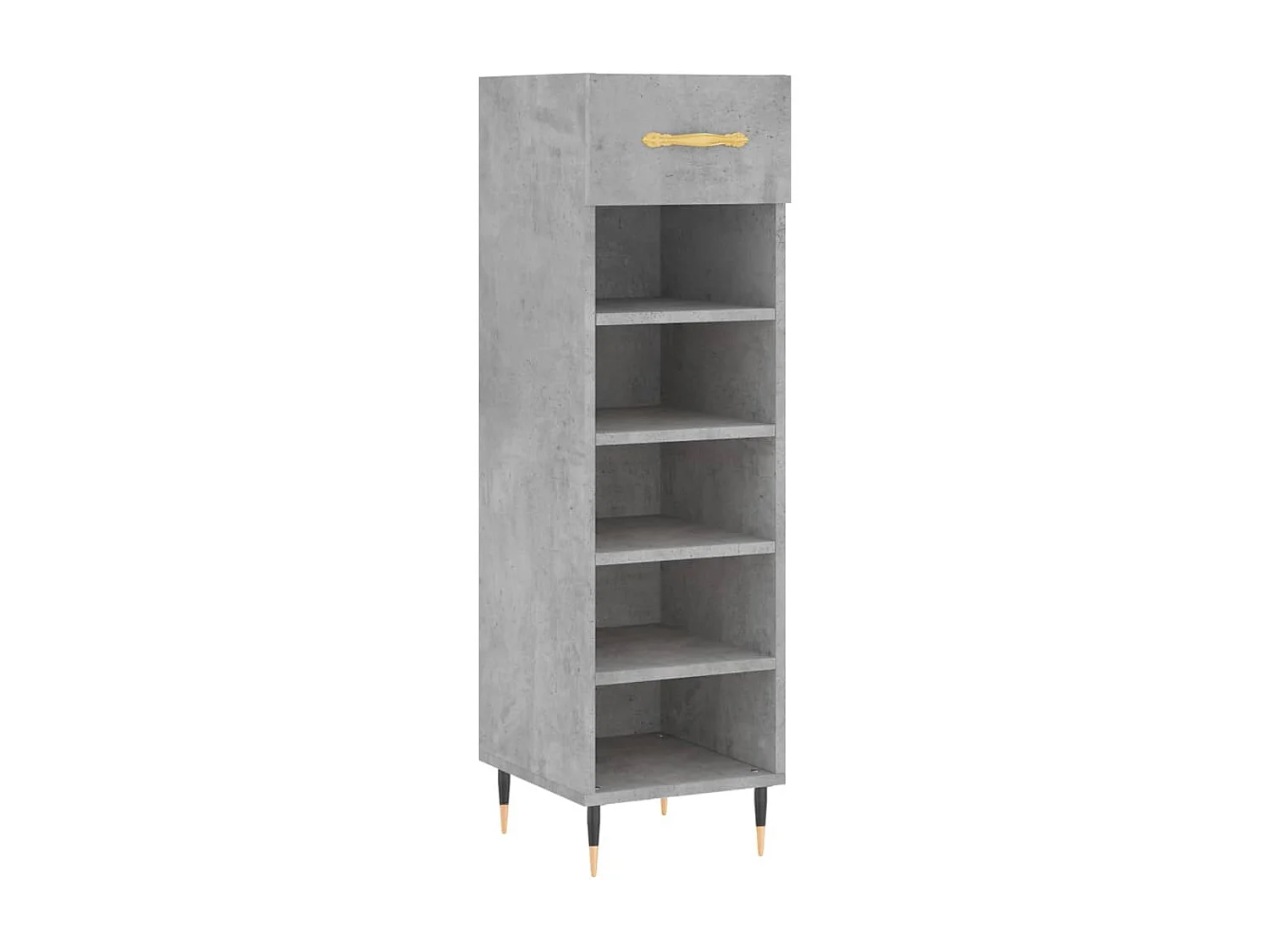 Armoire à chaussures gris béton 30x35x105 cm bois d'ingénierie