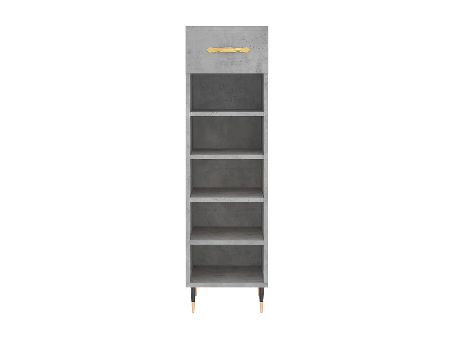 Armoire à chaussures gris béton 30x35x105 cm bois d'ingénierie