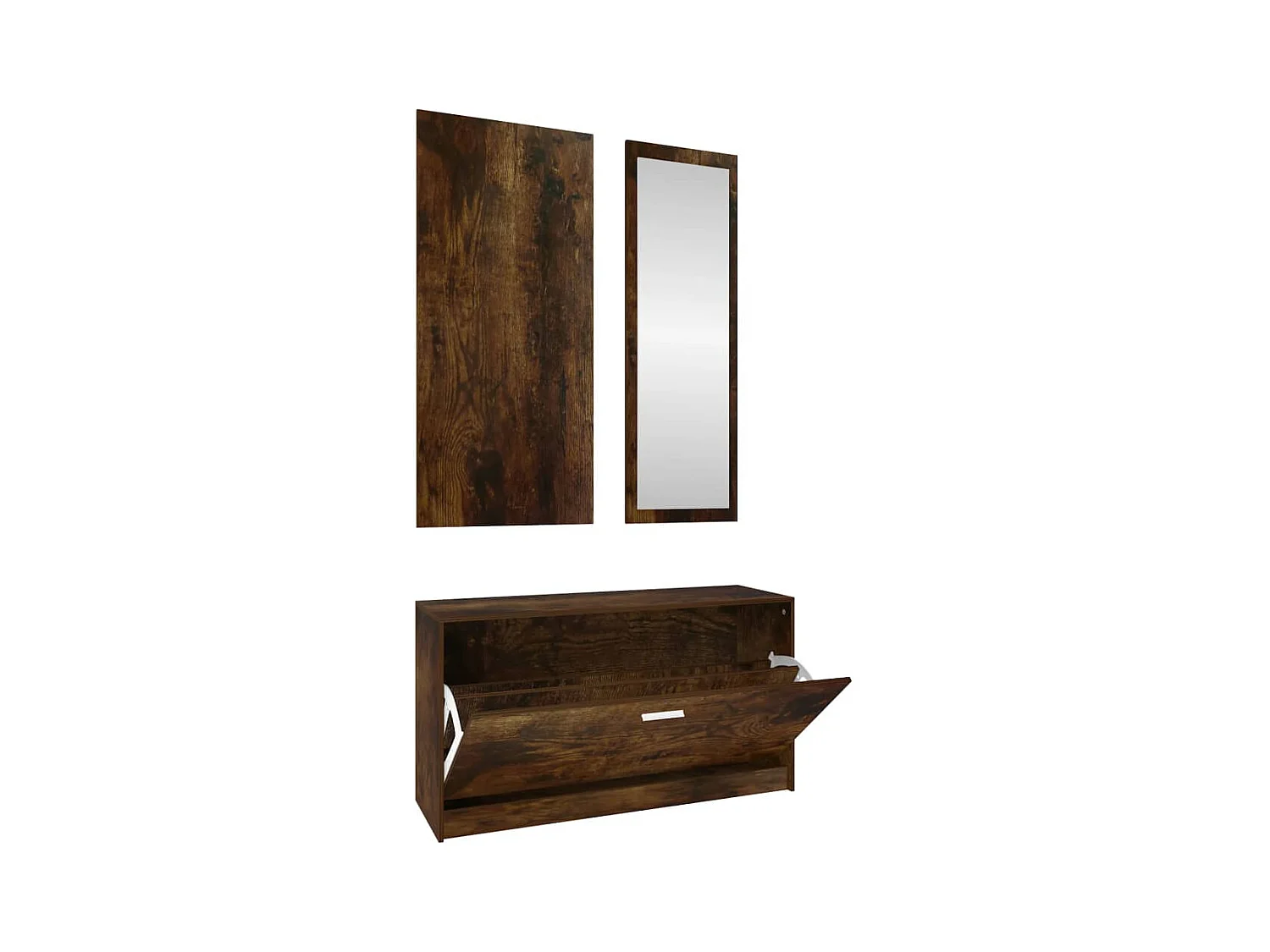 3-in-1 Schoenenkastenset Gerookt Eiken