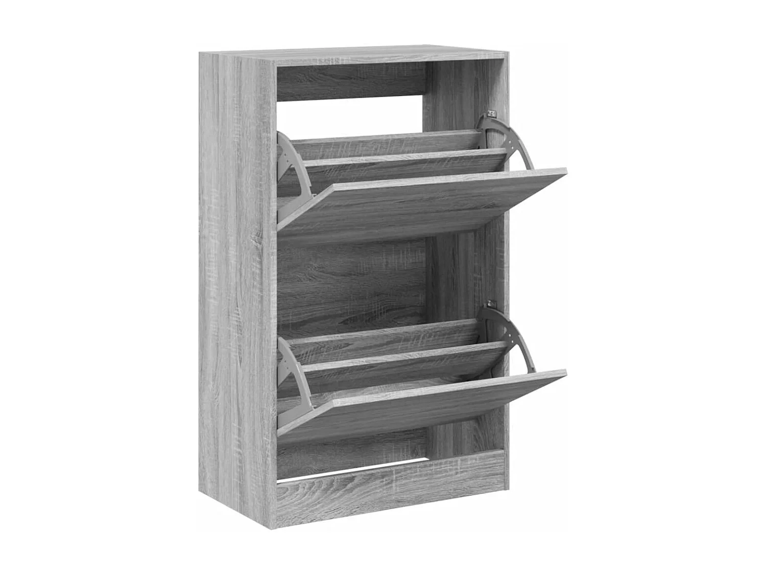 Sapateira sonoma cinza 60x34x96,5cm madeira trabalhada