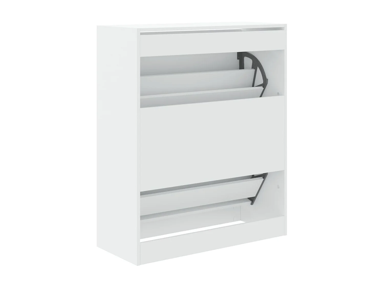 Zapatero blanco 80x34x96,5 cm de madera contrachapada