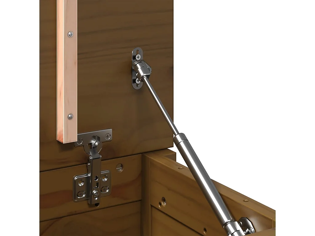 Boîte de rangement Marron miel 60x32x45,5 cm Bois massif de pin