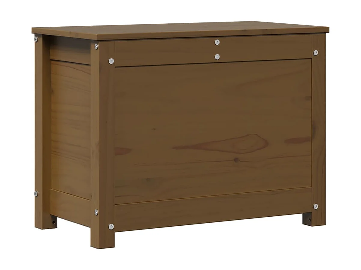 Boîte de rangement Marron miel 60x32x45,5 cm Bois massif de pin