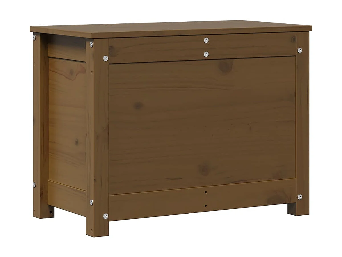 Boîte de rangement Marron miel 60x32x45,5 cm Bois massif de pin