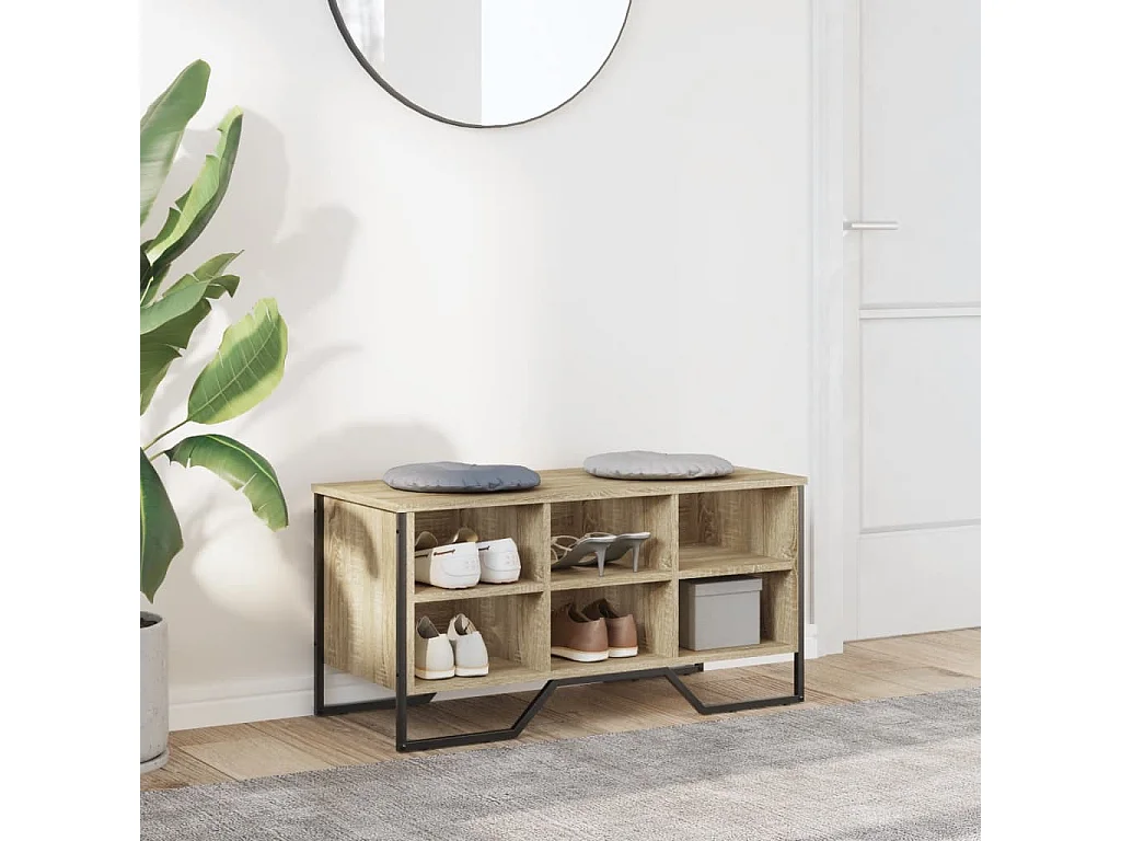 Schuhschrank aus Sonoma-Eiche, 90 x 38 x 45,5 cm